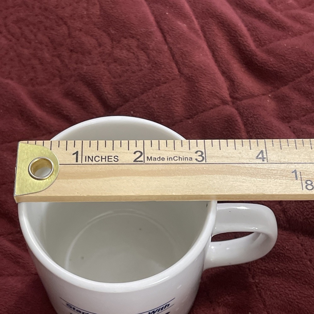 AA American Airlines Start Your Day With Ideas in AAction Flat Coffee Cup READ - Picture 8 of 9